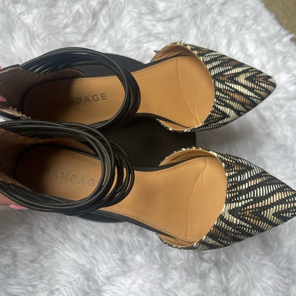 Rampage - Aztec Print Elastic Ankle Flats - Picture 8 of 11
